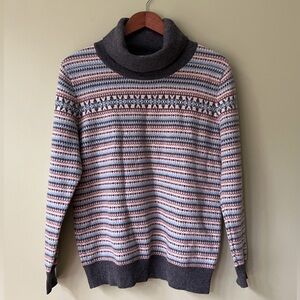 ⭐️ TAKE 50% OFF ⭐️ King Deer New Mongolian Cashmere Fair Isle Turtleneck Sweater